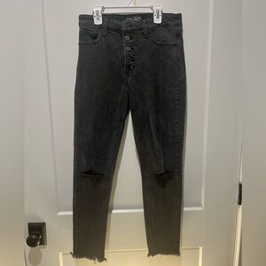 Lucky Brand Washed Black Bridgette Skinny Jeans Size 6/28 Ankle